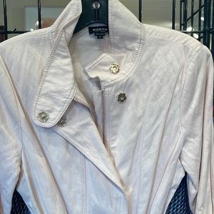 Worth light pink topper trench coat taped seams . 37 back length size small